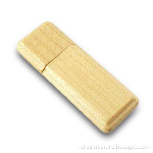 Wooden USB Flash Drive with 1 to 32GB Capacity and Laser Engraving on Both Sides